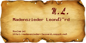 Madenszieder Leonárd névjegykártya